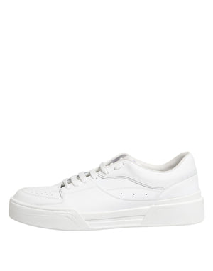 Dolce & Gabbana White Miami Leather Low Top Sneakers Shoes
