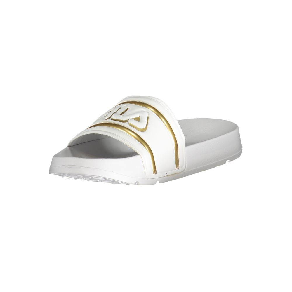 Fila White Polyurethane Women Slipper