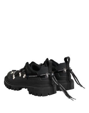 Dolce & Gabbana Black Low Top Lace Up Trekking Sneakers Shoes
