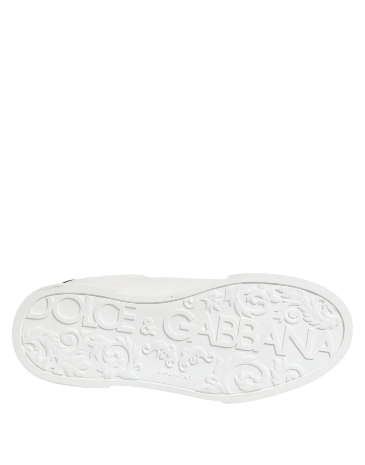 Dolce & Gabbana White Crown Patch Portofino Men Sneakers Shoes