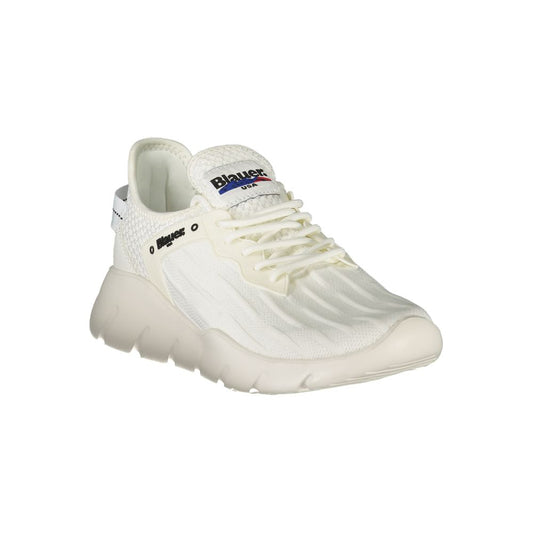 Blauer White Polyester Men Sneaker