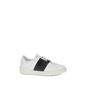 Valentino Garavani White Calf Leather Bos Taurus Low Top Sneakers