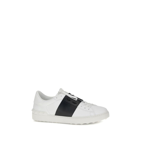 Valentino Garavani White Calf Leather Bos Taurus Low Top Sneakers