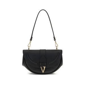 Versace Black Calf Leather Bos Taurus Shoulder Bag