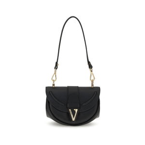Versace Black Calf Leather Bos Taurus Shoulder Bag