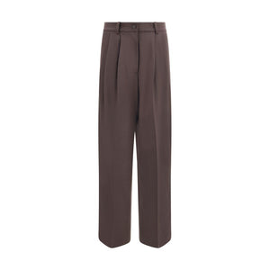 P.A.R.O.S.H. Brown Fleece Wool Dress Pants