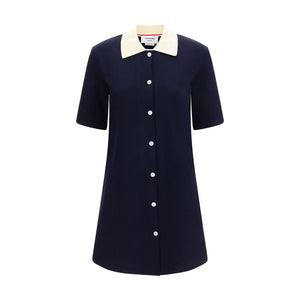 Thom Browne Blue Cotton Casual Dress