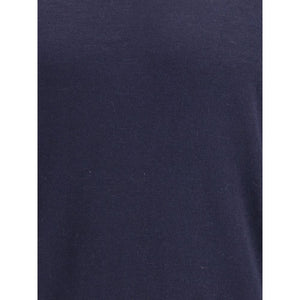Brunello Cucinelli Blue Fleece Wool Turtleneck