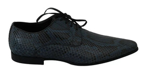 Dolce & Gabbana Blue Python Leather Snakeskin Shoes