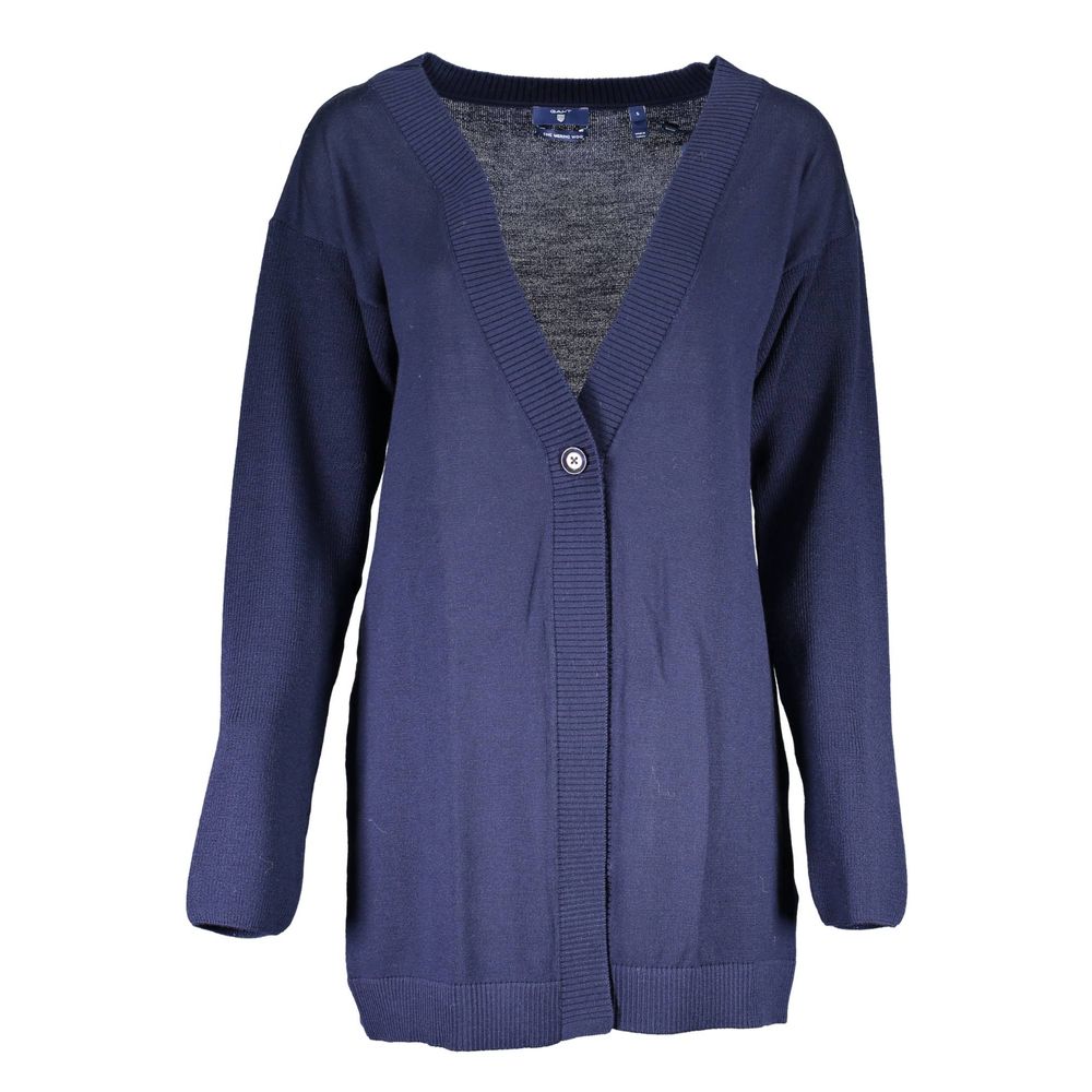 Gant Blu Wool Women Cardigan