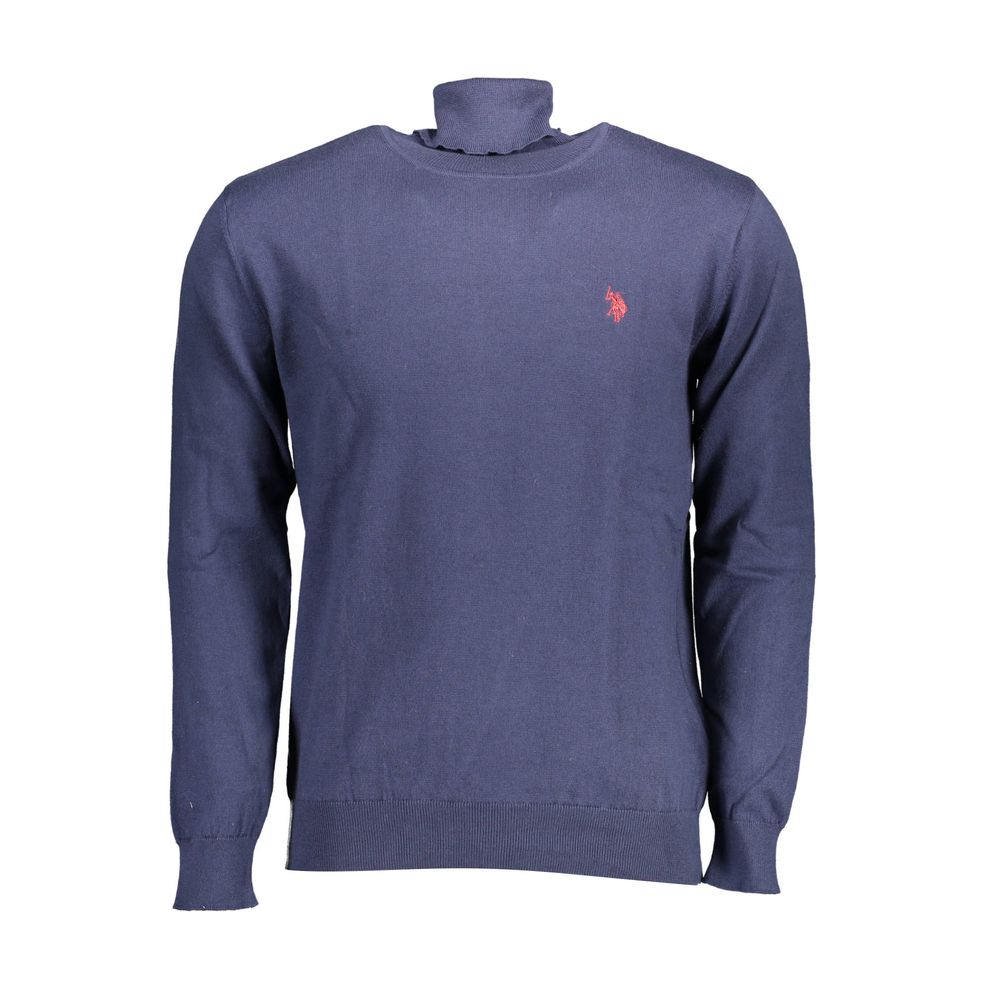 U.S. POLO ASSN. Blue Cotton Men's Turtleneck Sweater
