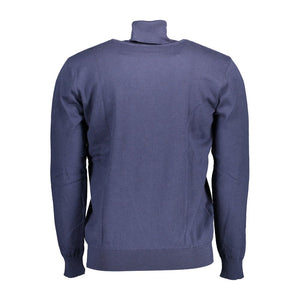 U.S. POLO ASSN. Blue Cotton Men's Turtleneck Sweater