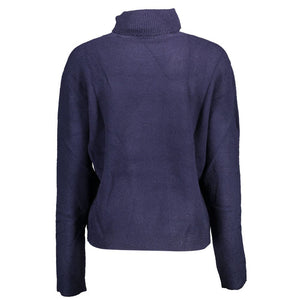 U.S. POLO ASSN. "Blue Acrylic Women Sweater with Turtleneck Detail"