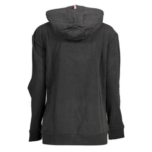 U.S. POLO ASSN. Black Cotton Women Sweater With Contrasting Details