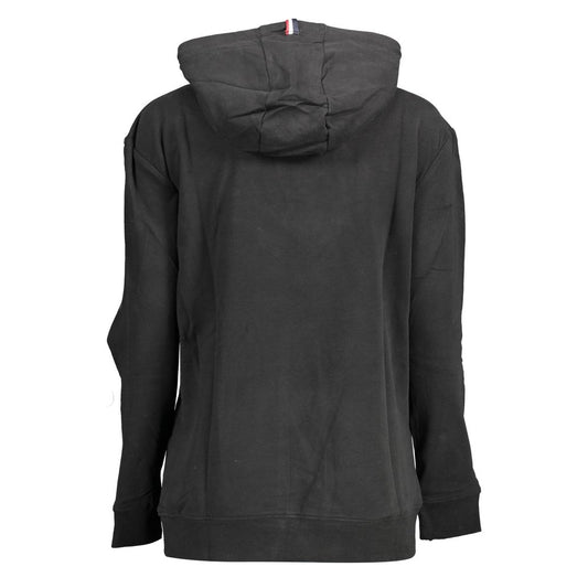 U.S. POLO ASSN. Black Cotton Women Sweater With Contrasting Details