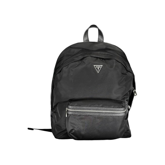 Guess Jeans Nero Nylon Men Backpack