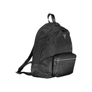 Guess Jeans Nero Nylon Men Backpack