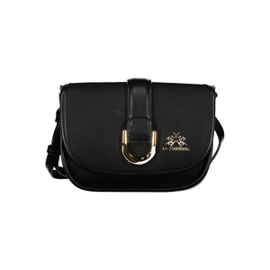 La Martina Black Polyurethane Women Shoulder Bag