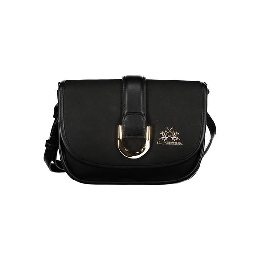 La Martina Black Polyurethane Women Shoulder Bag