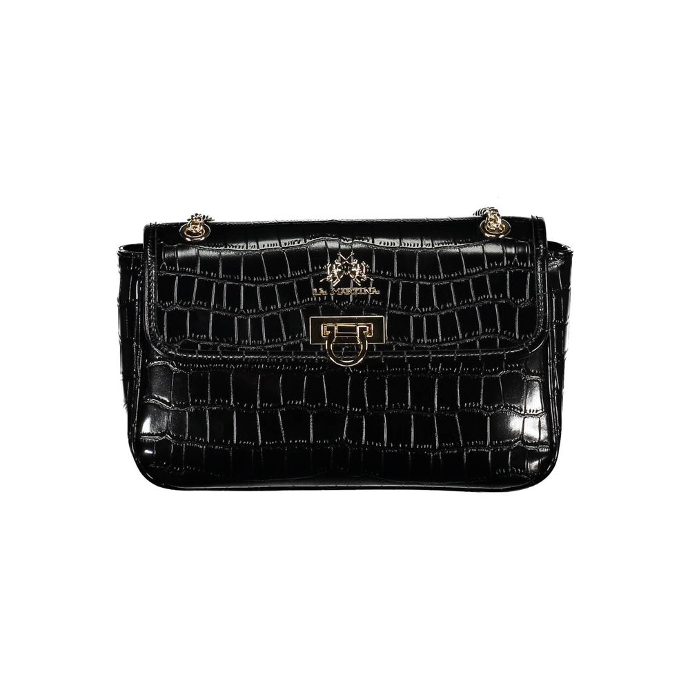La Martina Nero Polyurethane Women Shoulder Bag