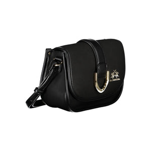 La Martina Black Polyurethane Women Shoulder Bag