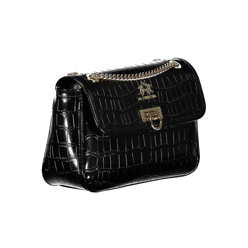 La Martina Nero Polyurethane Women Shoulder Bag