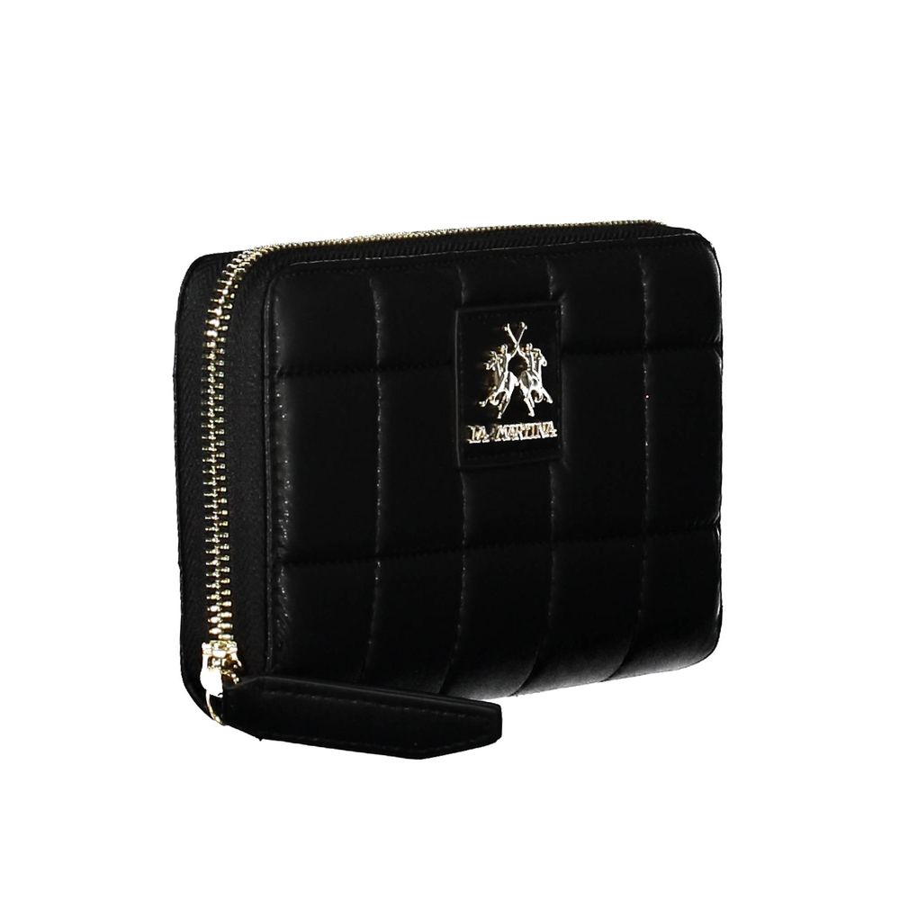 La Martina Black Polyurethane Women Wallet