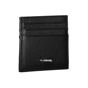 La Martina Nero Leather Men Cardholder
