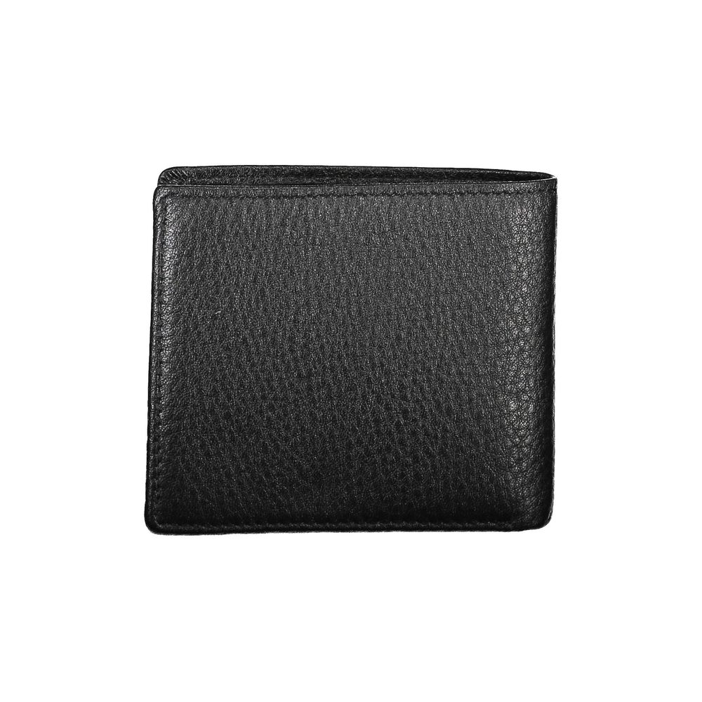 La Martina Black Leather Men's Wallet Holder