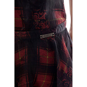 John Galliano Black Silk Women Skirt