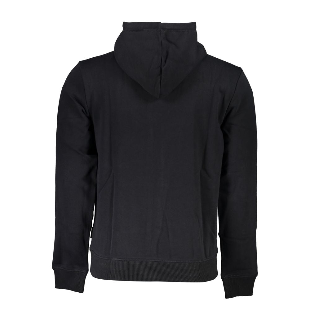 Napapijri Black Cotton Men's Hooded Sweater