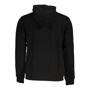 Fila Black Cotton Men Sweater with Hood