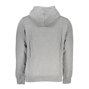 Calvin Klein "Gray Cotton Men Sweater with Hood and Central Pocket"