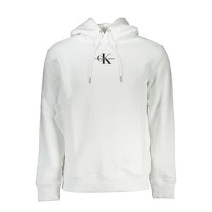 Calvin Klein White Cotton Men's Sweater with Hood