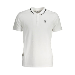 Fila White Cotton Men Polo Shirt