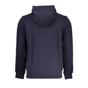 Napapijri Blue Cotton Men Sweater with Hood