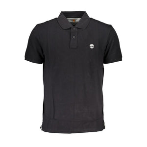Timberland Black Organic Cotton Men Polo Shirt