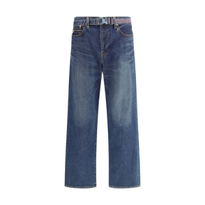 Sacai Blue Cotton Jeans Denim