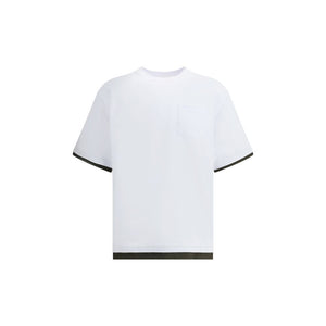 Sacai White Cotton T-Shirt