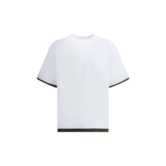 Sacai White Cotton T-Shirt