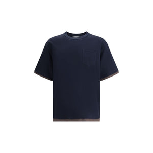 Sacai Black Cotton T-Shirt