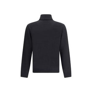 Roberto Collina Black Merino Wool Turtleneck