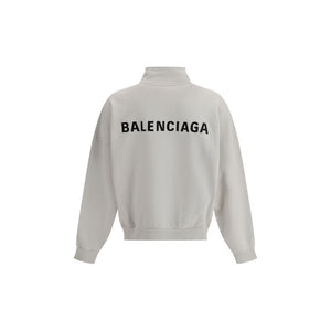 Balenciaga White Cotton Sweatshirt