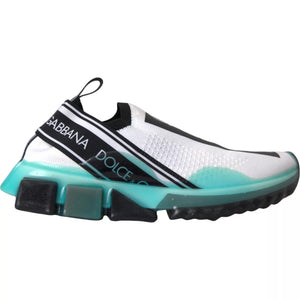 Dolce & Gabbana Black White Blue Slip On Sorrento Sneakers