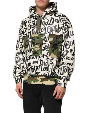 Dolce & Gabbana Multicolor Hooded DGMania Sweatshirt Sweater