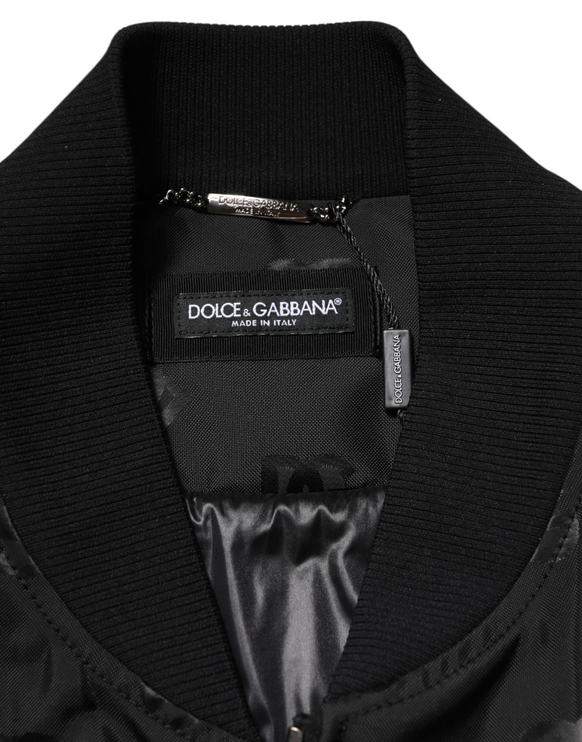Dolce & Gabbana Black Cargo Windbraker Logo Mania Jacket