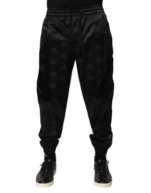 Dolce & Gabbana Black Logo DG Print Men Jogger Sweatpants Pants