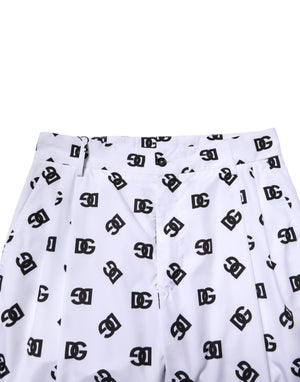 Dolce & Gabbana White Logo Cotton Skinny Denim Trouser Pants