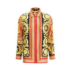 Versace Multicolor Silk Pattern Shirt