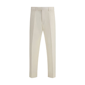 ZEGNA White Cotton Dress Pants